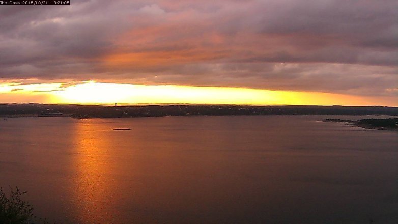 Lake Travis webcam, October 31, 2015 5:25 PM CT