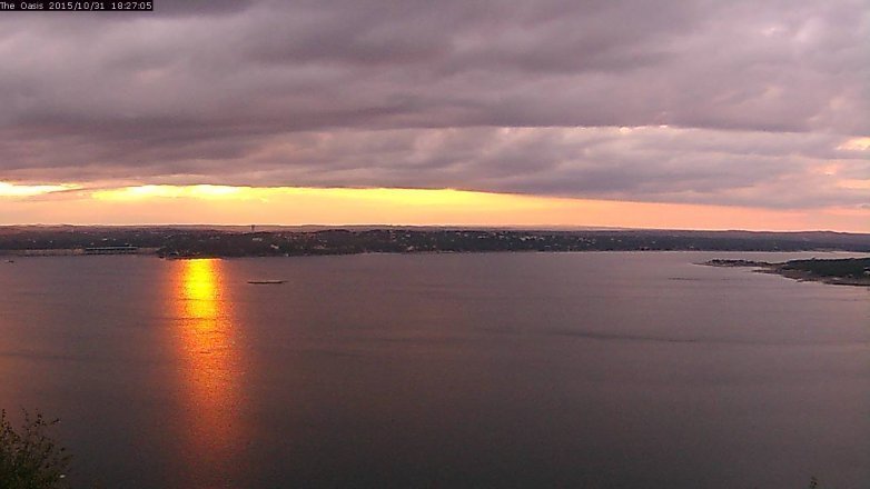Lake Travis webcam, October 31, 2015 5:35 PM CT