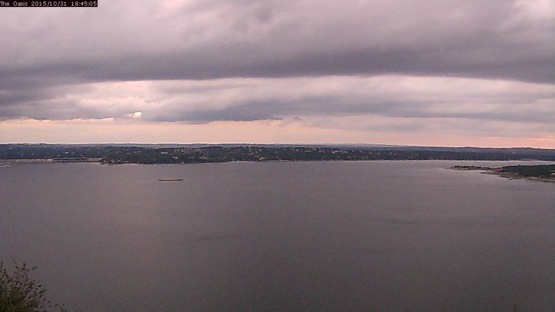 Lake Travis webcam, October 31, 2015 5:50 PM CT