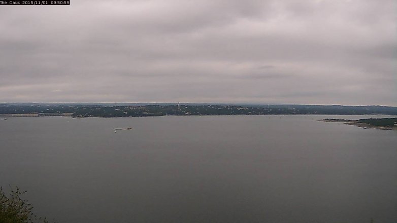 Lake Travis webcam, November 1, 2015 9:00 AM CT