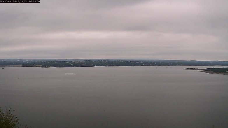 Lake Travis webcam, November 1, 2015 9:05 AM CT