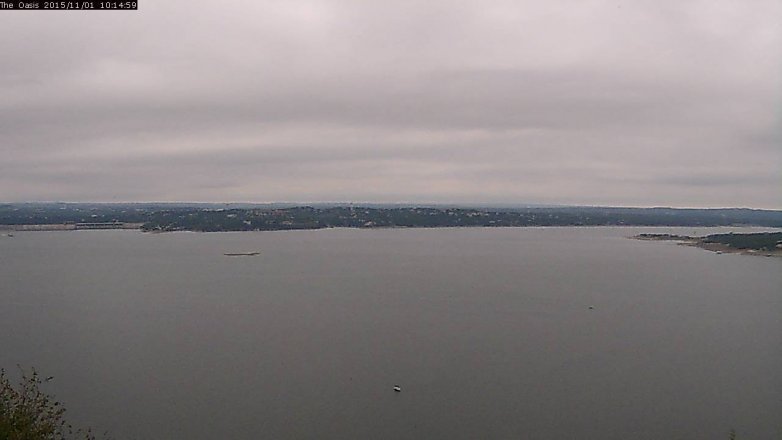 Lake Travis webcam, November 1, 2015 9:20 AM CT