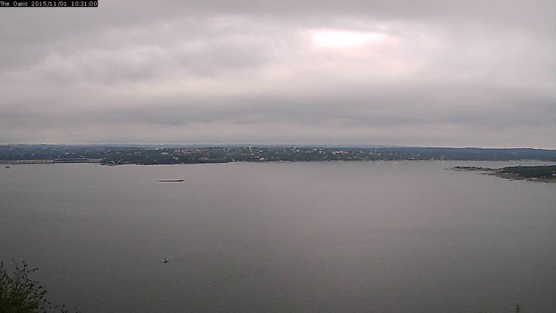Lake Travis webcam, November 1, 2015 9:35 AM CT