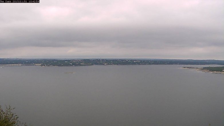 Lake Travis webcam, November 1, 2015 9:50 AM CT