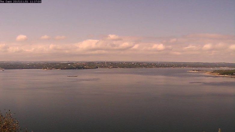 Lake Travis webcam, November 1, 2015 10:45 AM CT