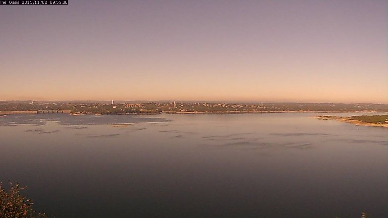 Lake Travis webcam, November 2, 2015 9:00 AM CT