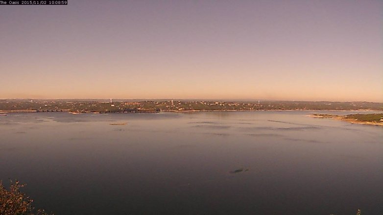 Lake Travis webcam, November 2, 2015 9:15 AM CT