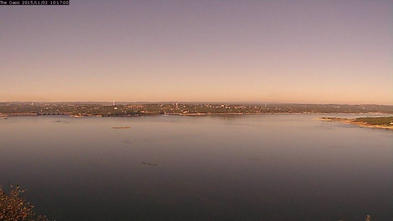 Lake Travis webcam, November 2, 2015 9:25 AM CT