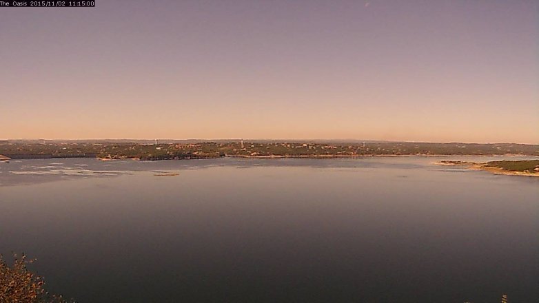 Lake Travis webcam, November 2, 2015 10:20 AM CT