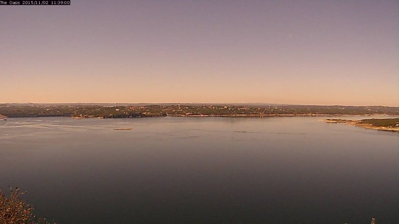 Lake Travis webcam, November 2, 2015 10:45 AM CT