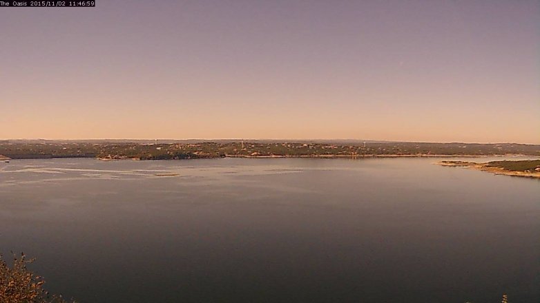 Lake Travis webcam, November 2, 2015 10:55 AM CT