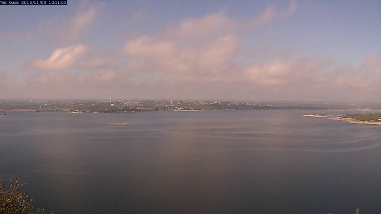 Lake Travis webcam, November 3, 2015 9:15 AM CT