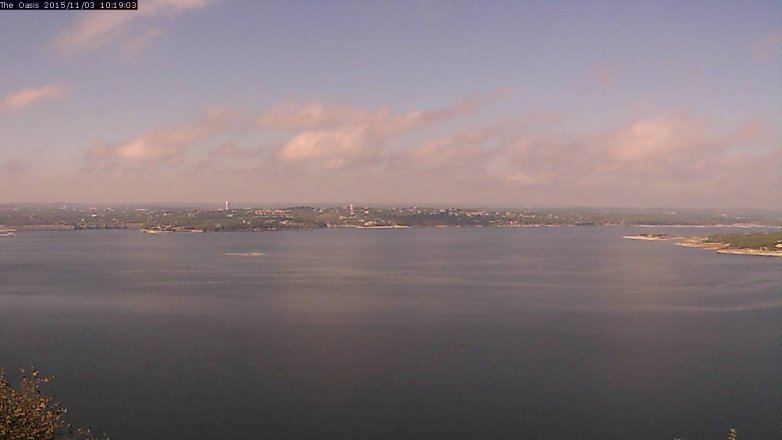 Lake Travis webcam, November 3, 2015 9:25 AM CT