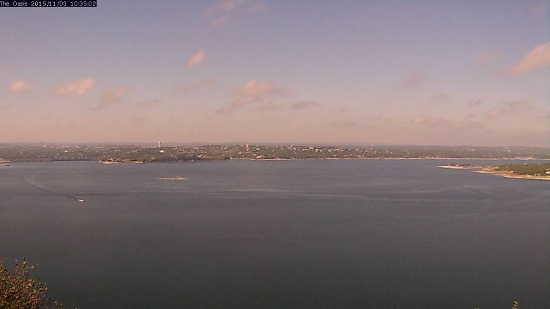 Lake Travis webcam, November 3, 2015 9:40 AM CT