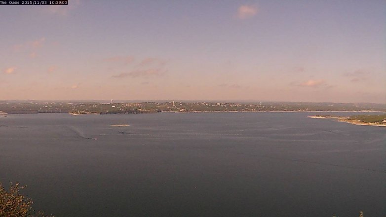 Lake Travis webcam, November 3, 2015 9:45 AM CT