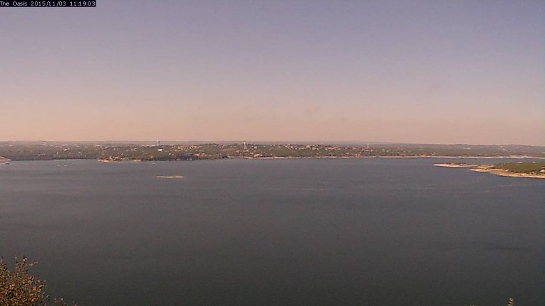 Lake Travis webcam, November 3, 2015 10:25 AM CT