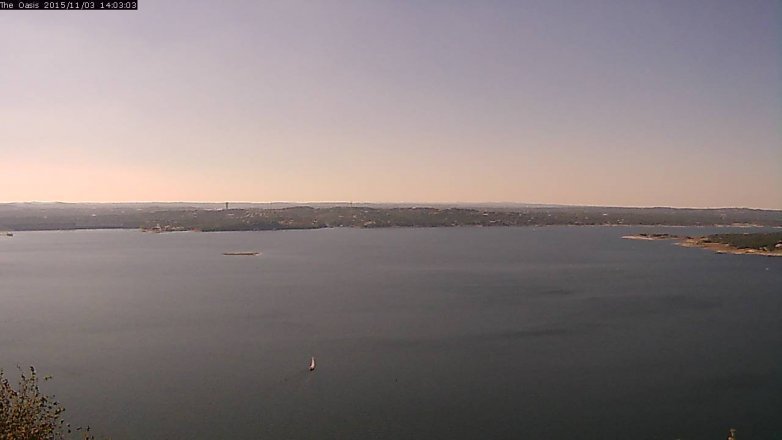 Lake Travis webcam, November 3, 2015 1:10 PM CT