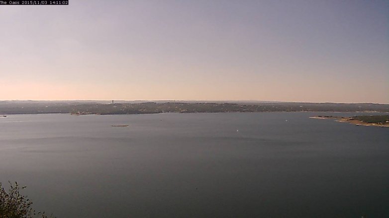 Lake Travis webcam, November 3, 2015 1:15 PM CT