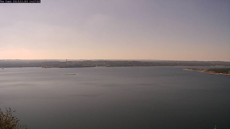 Lake Travis webcam, November 3, 2015 1:35 PM CT
