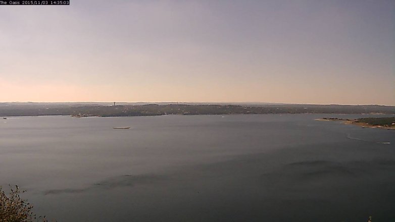 Lake Travis webcam, November 3, 2015 1:40 PM CT