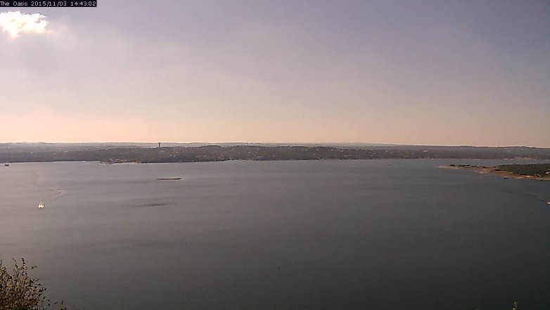 Lake Travis webcam, November 3, 2015 1:50 PM CT