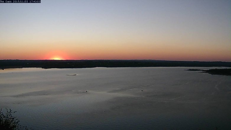 Lake Travis webcam, November 3, 2015 4:50 PM CT