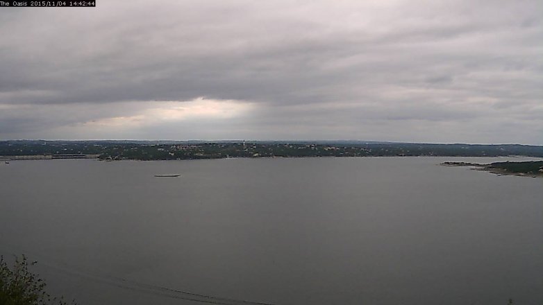 Lake Travis webcam, November 4, 2015 1:50 PM CT