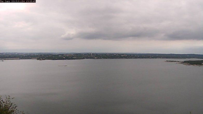 Lake Travis webcam, November 4, 2015 2:40 PM CT