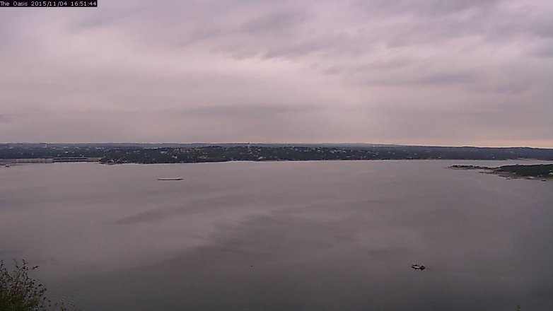 Lake Travis webcam, November 4, 2015 3:55 PM CT