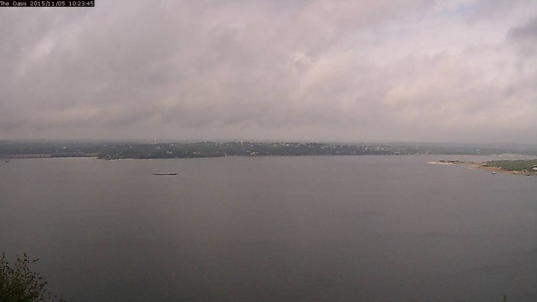 Lake Travis webcam, November 5, 2015 9:30 AM CT