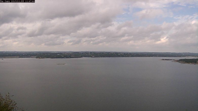 Lake Travis webcam, November 5, 2015 10:55 AM CT