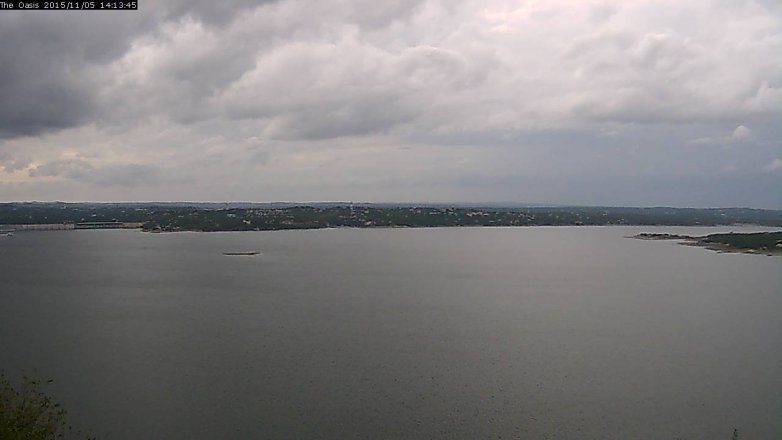 Lake Travis webcam, November 5, 2015 1:20 PM CT