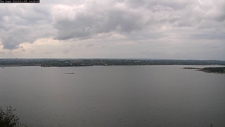 Lake Travis webcam, November 5, 2015 1:30 PM CT