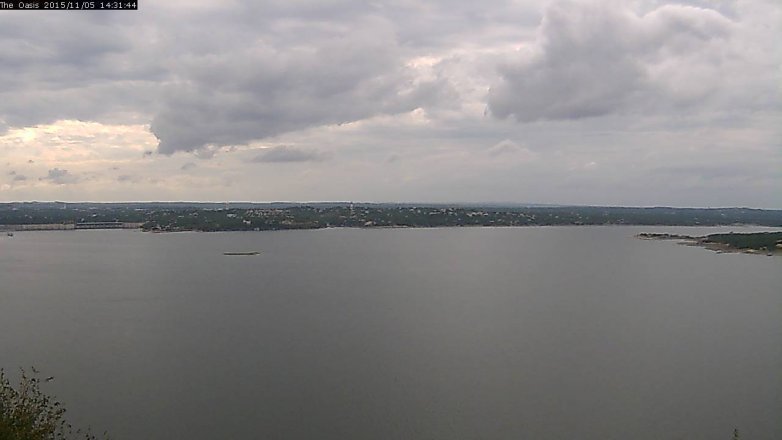 Lake Travis webcam, November 5, 2015 1:35 PM CT