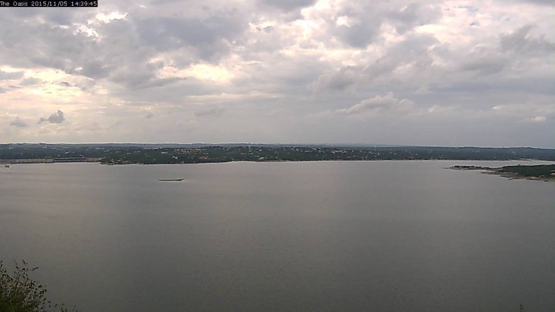 Lake Travis webcam, November 5, 2015 1:45 PM CT