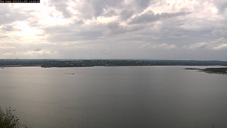 Lake Travis webcam, November 5, 2015 1:55 PM CT