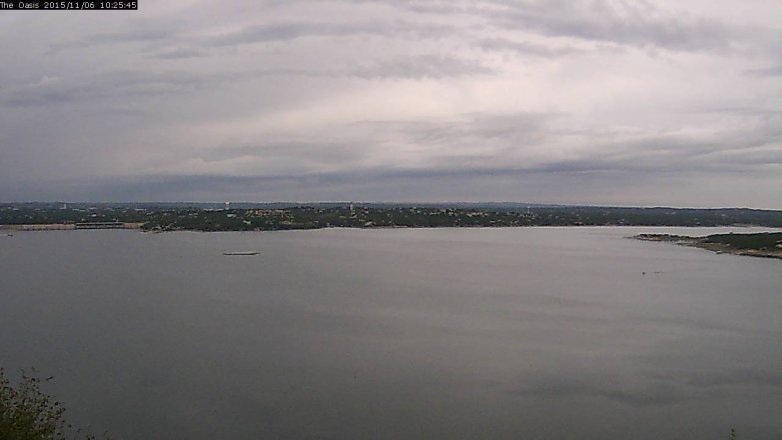 Lake Travis webcam, November 6, 2015 9:30 AM CT