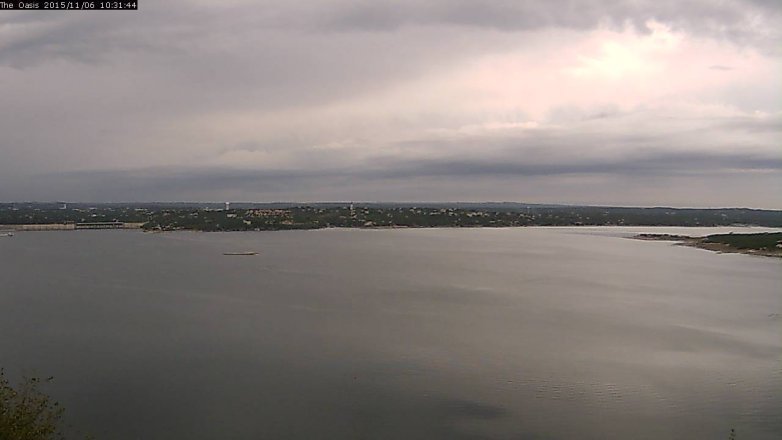 Lake Travis webcam, November 6, 2015 9:40 AM CT