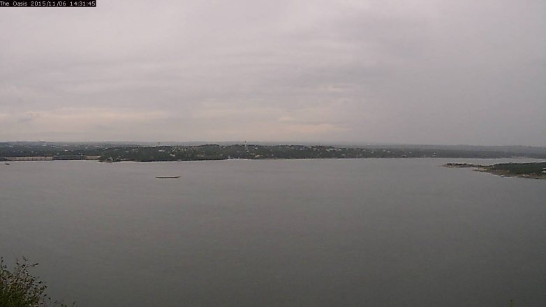 Lake Travis webcam, November 6, 2015 1:40 PM CT
