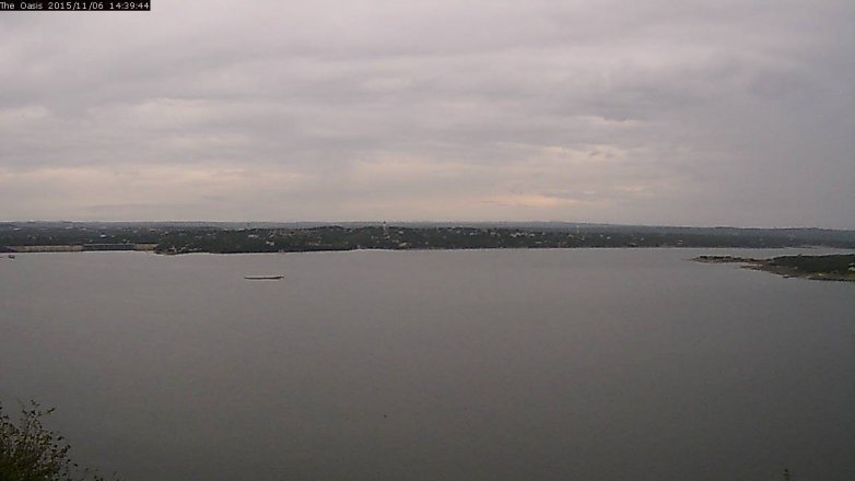 Lake Travis webcam, November 6, 2015 1:45 PM CT
