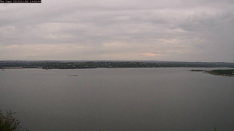 Lake Travis webcam, November 6, 2015 1:50 PM CT