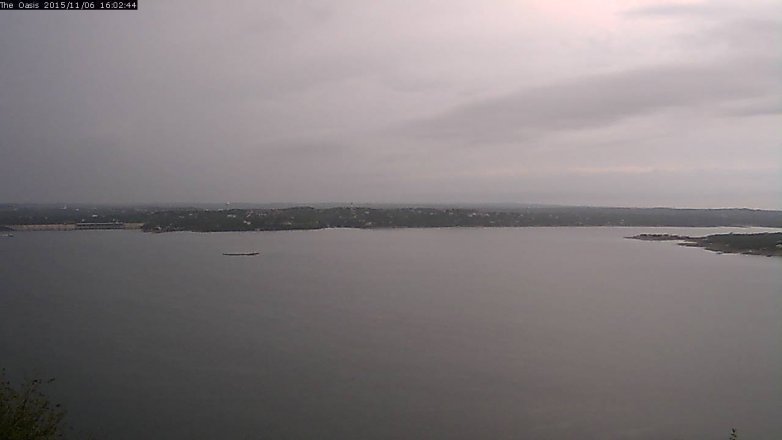 Lake Travis webcam, November 6, 2015 3:10 PM CT