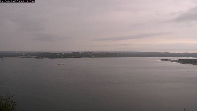 Lake Travis webcam, November 6, 2015 3:20 PM CT