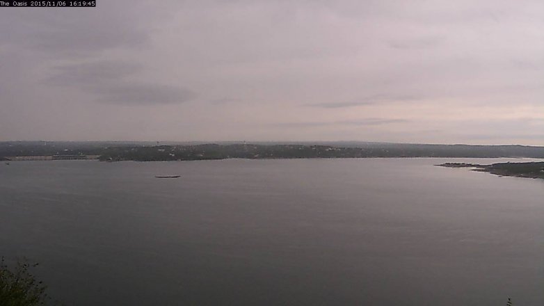 Lake Travis webcam, November 6, 2015 3:25 PM CT