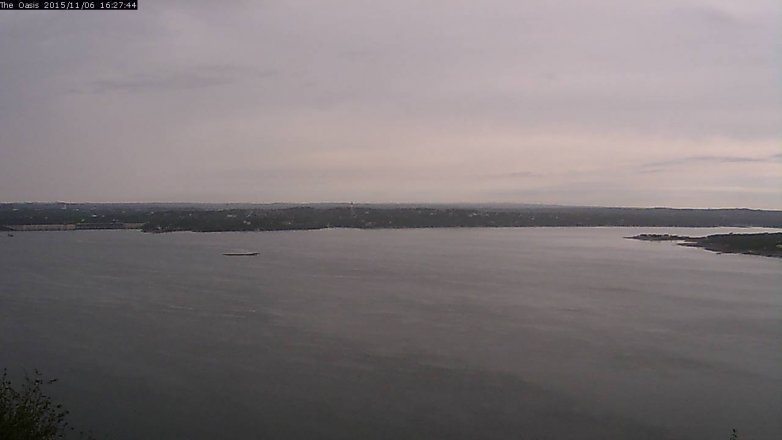 Lake Travis webcam, November 6, 2015 3:35 PM CT