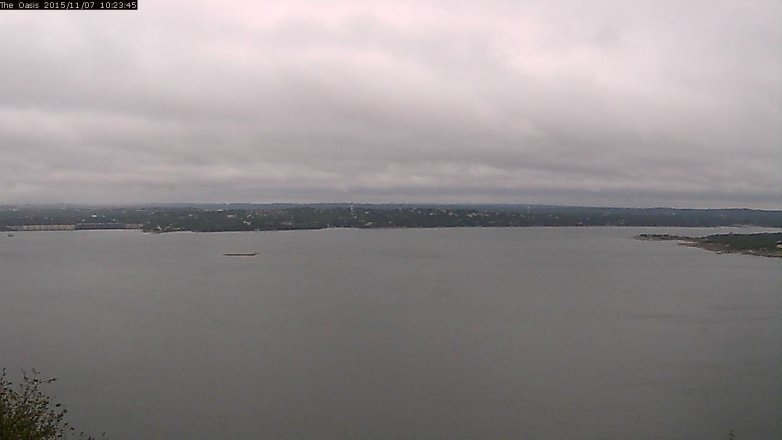 Lake Travis webcam, November 7, 2015 9:30 AM CT