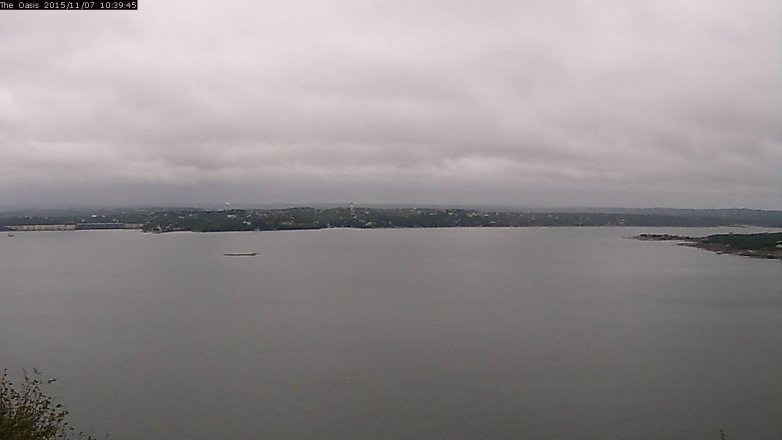 Lake Travis webcam, November 7, 2015 9:45 AM CT
