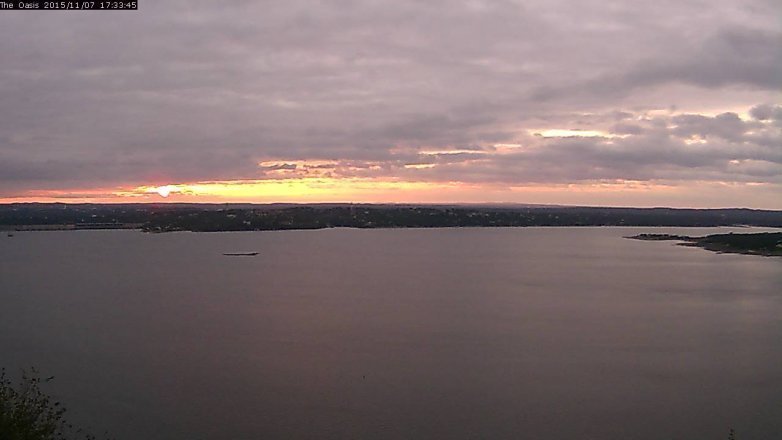 Lake Travis webcam, November 7, 2015 4:40 PM CT