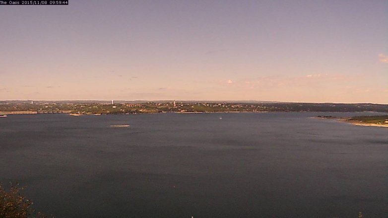 Lake Travis webcam, November 8, 2015 9:05 AM CT