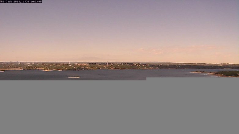 Lake Travis webcam, November 8, 2015 9:10 AM CT